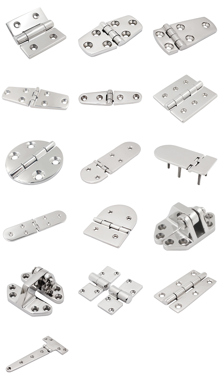 316 Stainless Steel 1-1/2 Inch × 1-1/2 Inch, Heavy Duty Casting Solid Butt Hinges, Boat Hatch Hinges Use for Boat Yacht, Pack of 4, Include Screws
