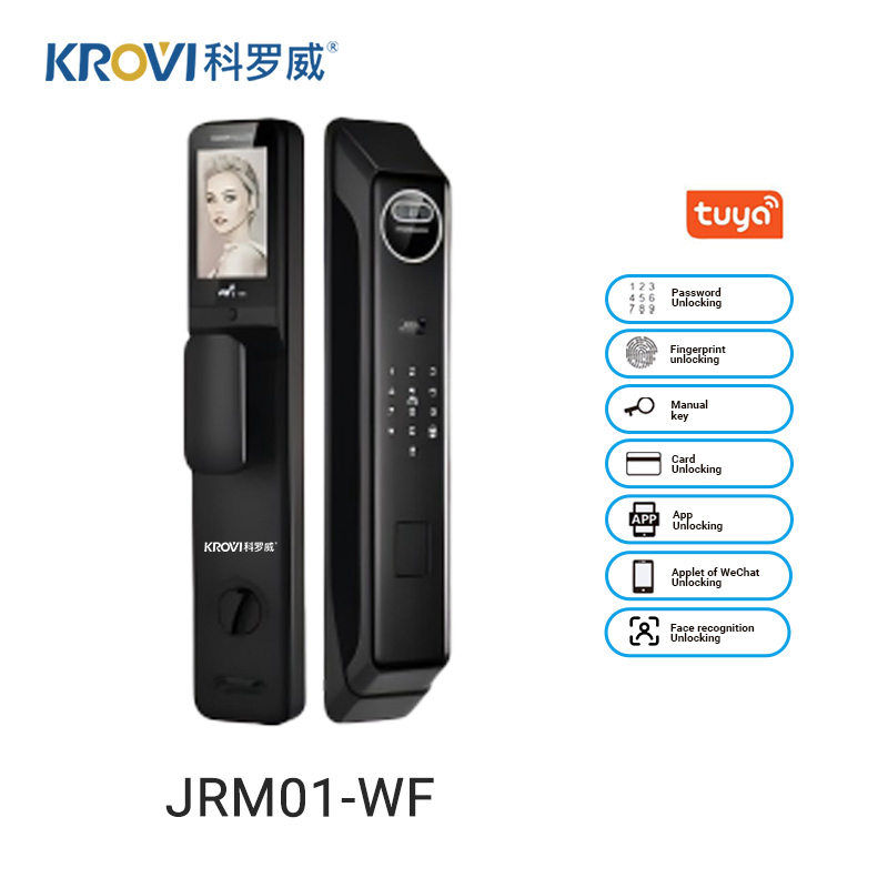 Advanced Smart Door Lock 3D Face Recognition Fingerprint Tuya WiFi Biometric Keyless Entry Automatic Digital Lock with Camera