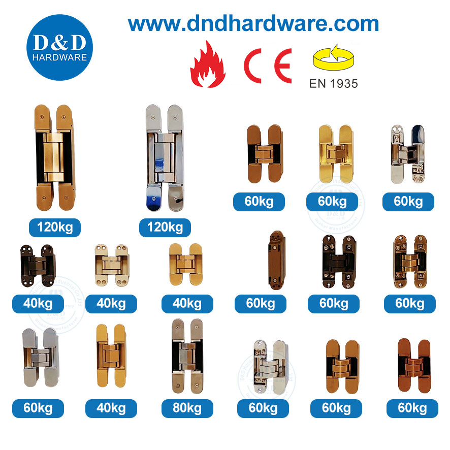 European German Italy Zinc Alloy Wholesale Heavy Duty Load Stainless Steel 3D Hidden Glass Door Hinge Cover Adjustable Invisible Concealed Hinge Supplier