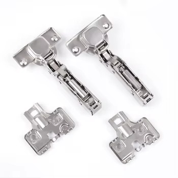 Spider Factory Direct Kitchen Hardware Half Overlay Buffer 35mm Cup Clip on Iron Hydraulic Furniture Cabinet Door Soft Close Hinge for Cupboard