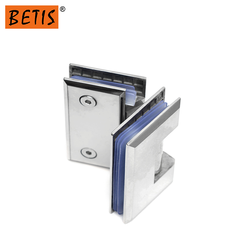 OEM Frameless 304 Stainless Steel Bathroom Accessories Gate Clamp Glass Hardware Fitting 135 Degree Glass Shower Door Hinge Manufacturers