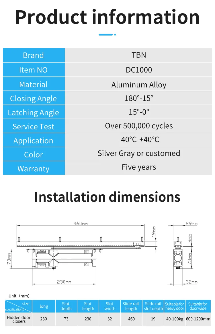 DC1000 Door Closer 10