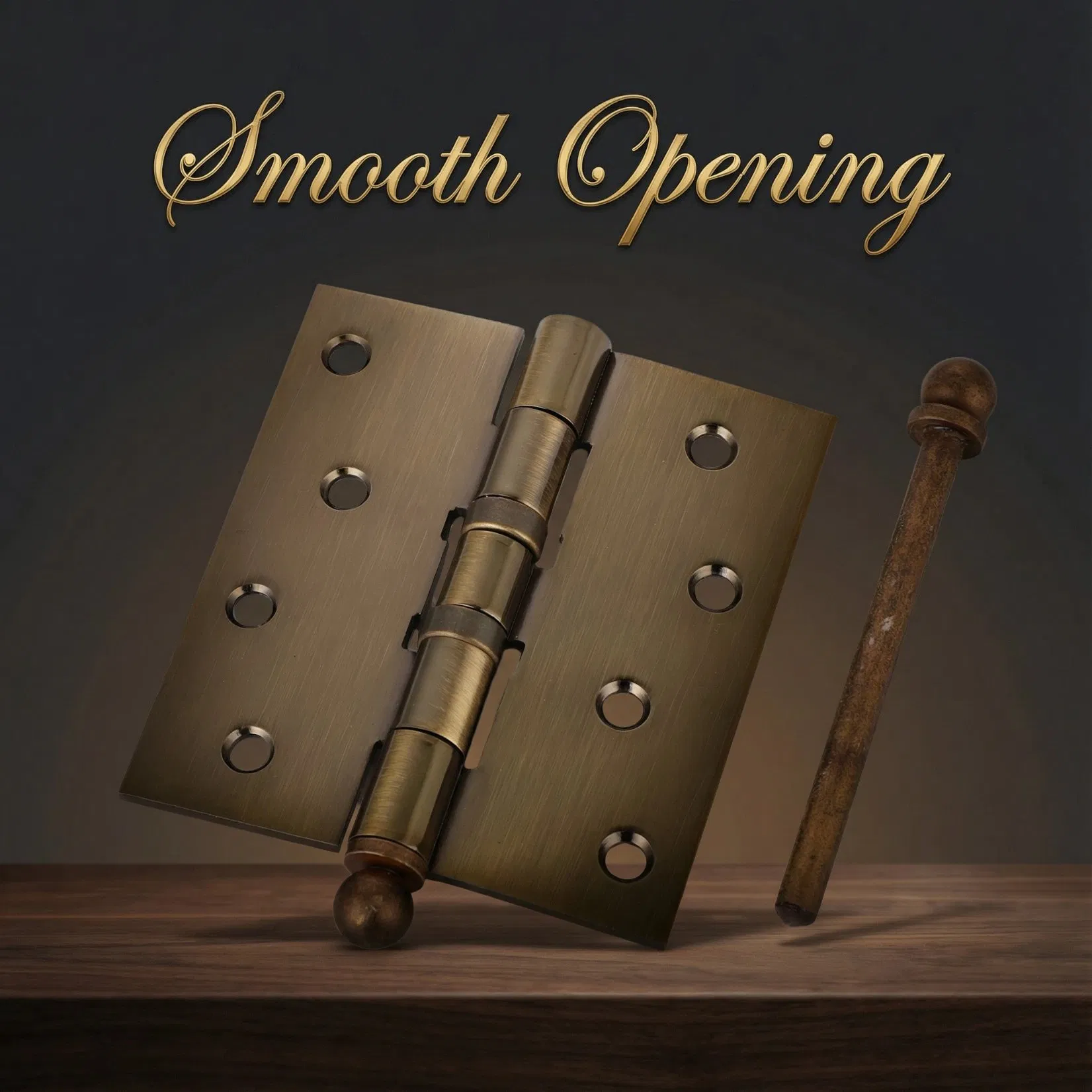 2bb Square Iron Butt Door Hinge with Big Ball Head and Top