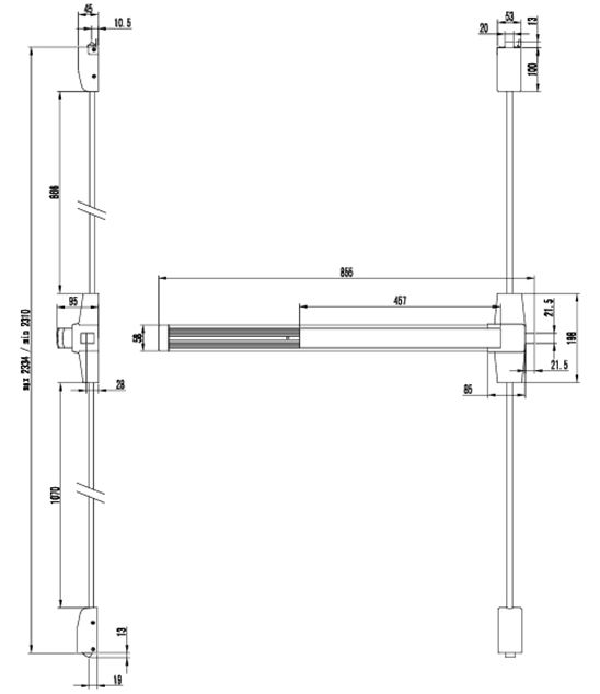 Dortec Heavy Duty Emergency Exit Panic Hardware