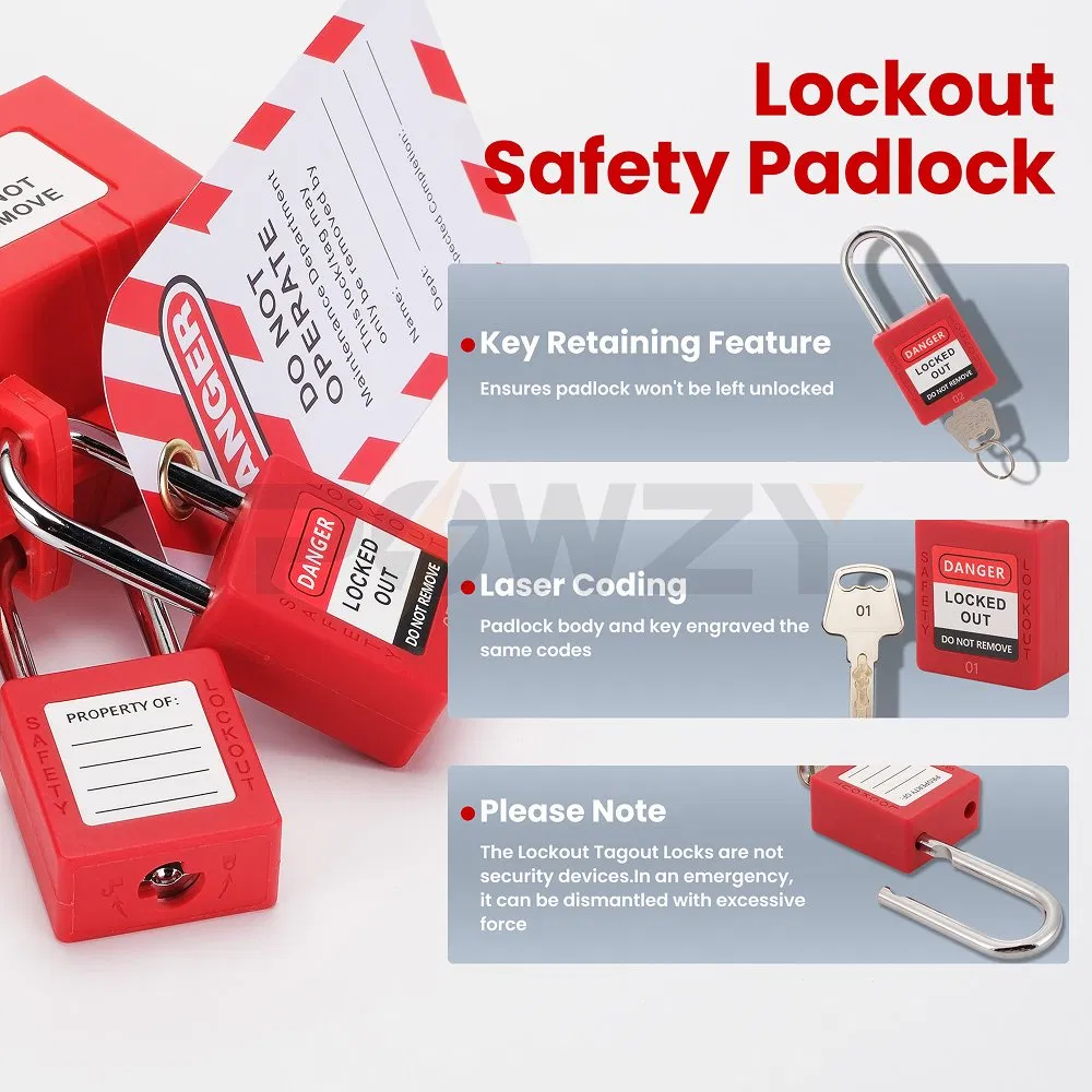 Industrial Safety Lockout Tagout Padlock System for Compliance