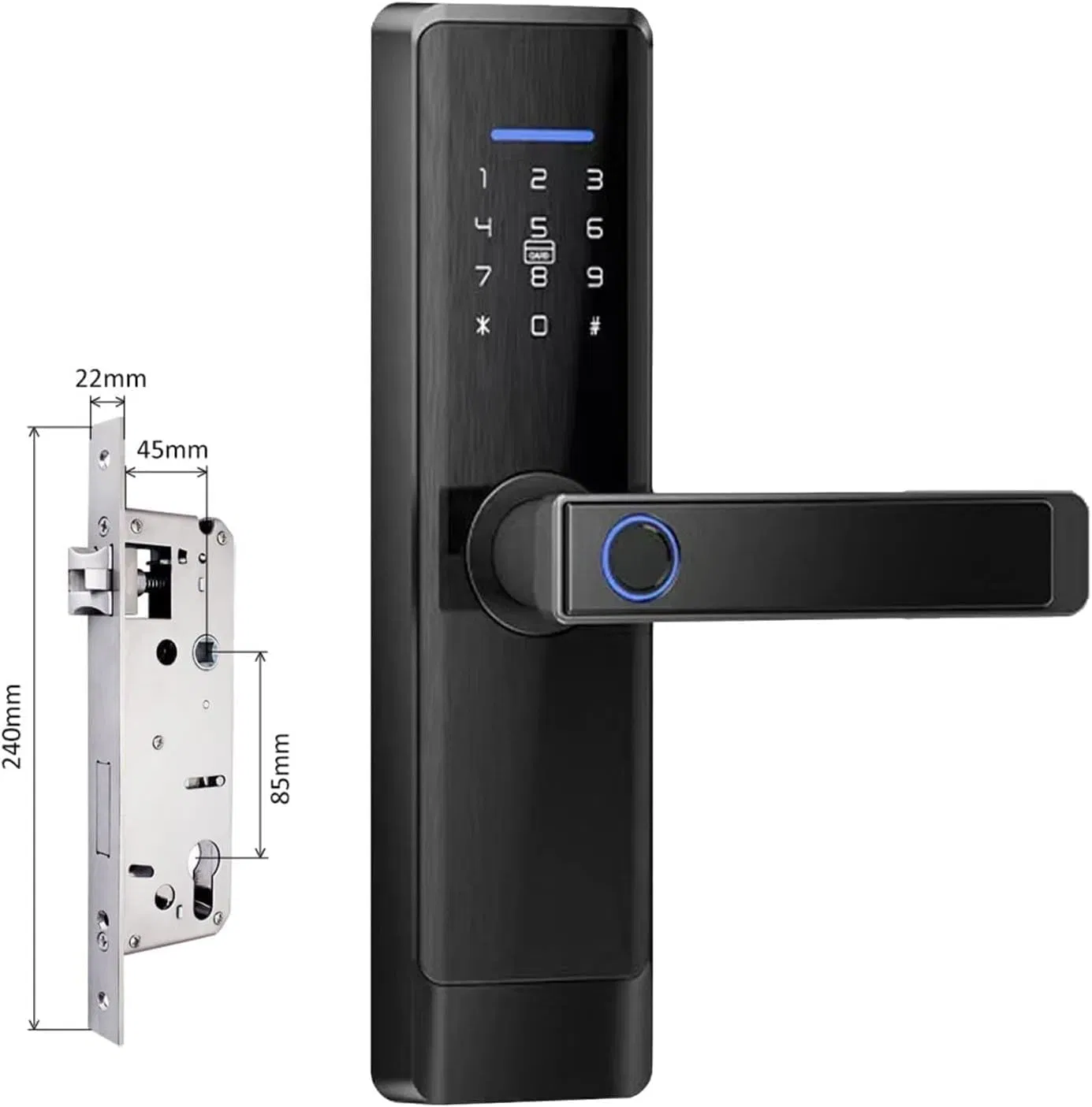 Keyless Entry Home Security Ttlock WiFi Tuya Fingerprint Keypad Smart Deadbolt Touch Digital Pin Code Easy Installation Bluetooth Electronic Security Door Lock