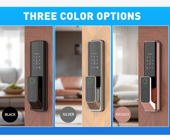 Smart Electronic Door Lock with Camera Fingerprint Keyless Entry System Digital Code Unlock for Home Office Building Security