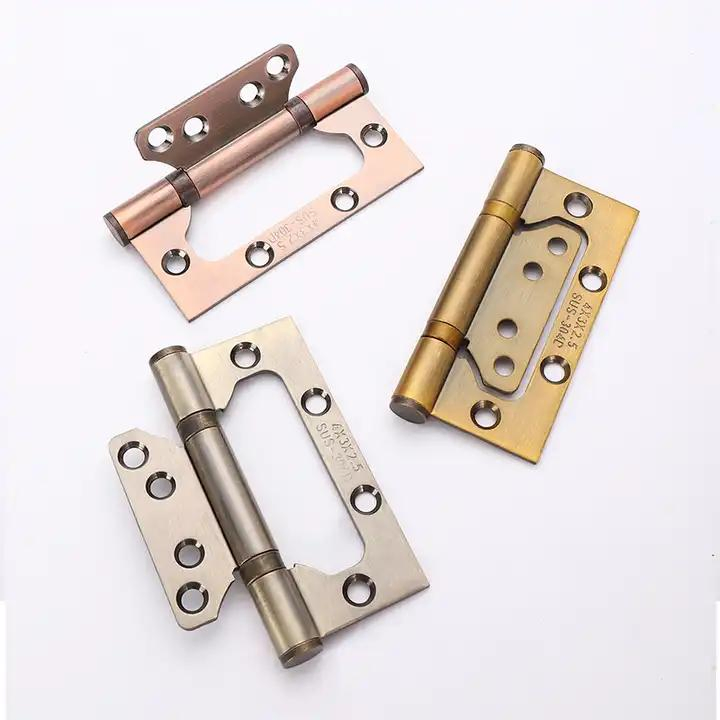 4 Inch Stainless Steel 201 Bedroom Flush Ball Bearing Black Door Hinges for Wooden Door
