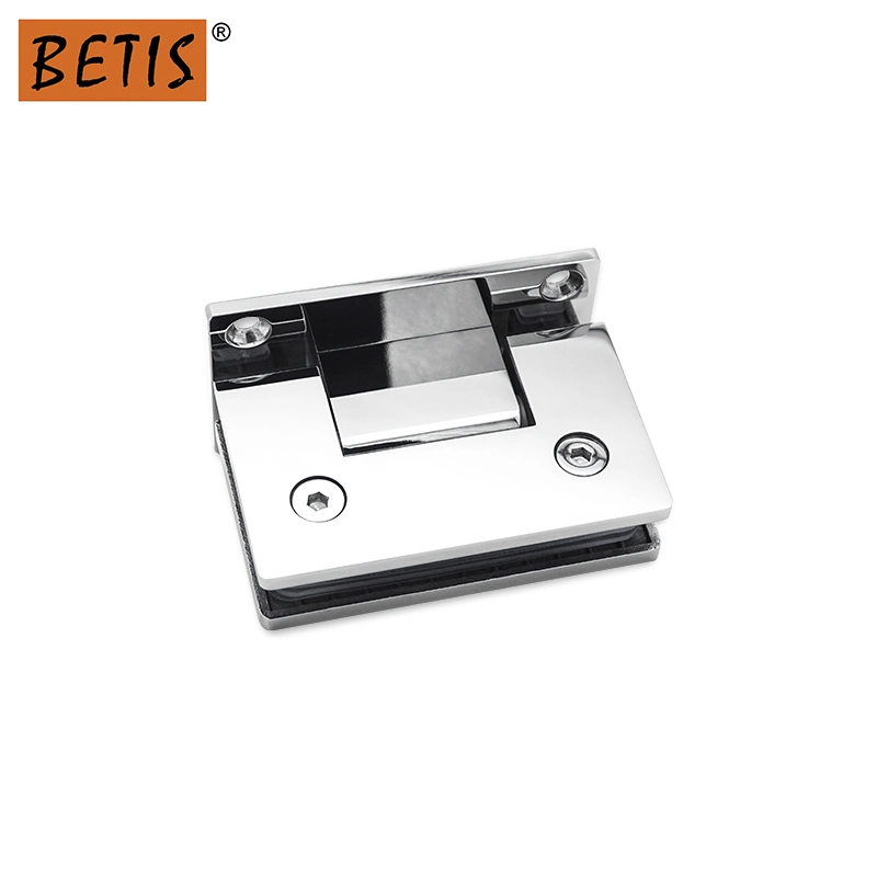 OEM 304 316 Grade Stainless-Steel Bathroom Shower Glass Hardware Heavy Duty Swivel Pivot Adjustable Wall-Mount Glass-to-Glass 90 135 180 Degree Door Hinge