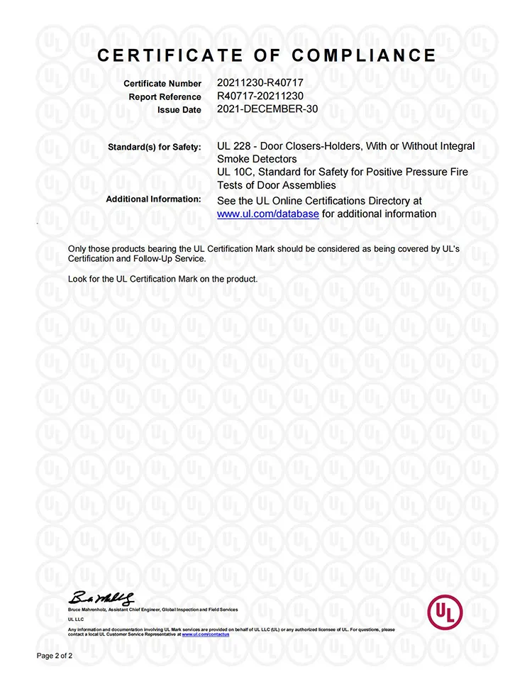 UL Certificate 2