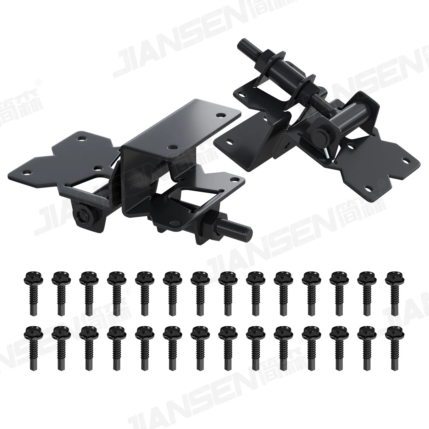 Modern Black Powder Coating PVC Fence Gate Hinge Stainless Steel Fence Hinge Adjustable PVC Easy Installation Fence Gate Hinge