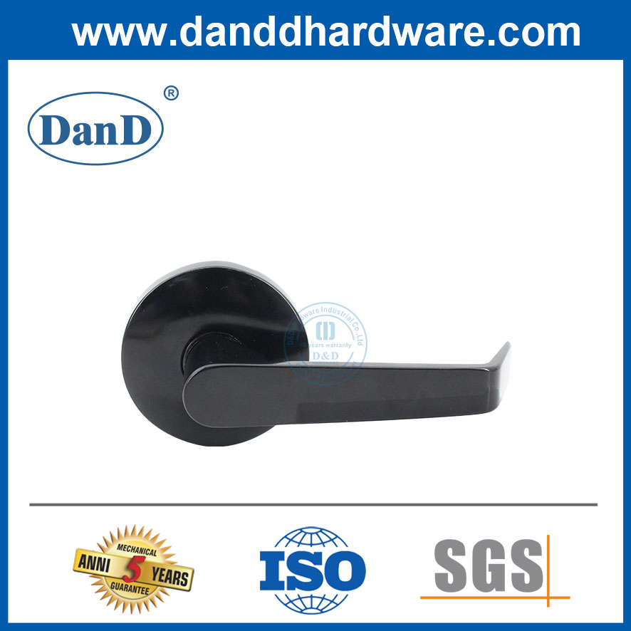 Stainless Steel Black Color Door Handle Lock Lever Trim Panic Exit Device