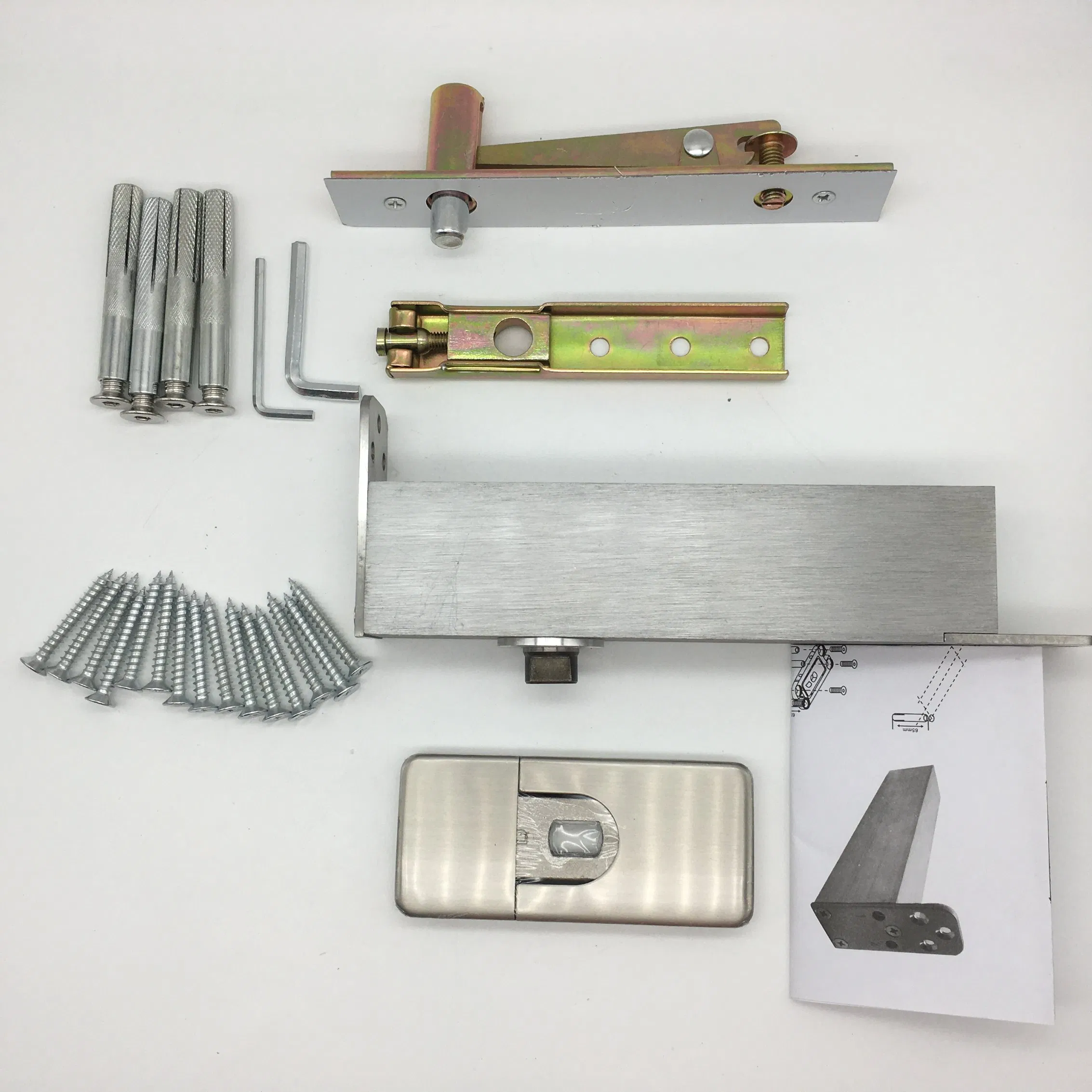 No Drilling Stainless Steel Floor Spring Closer for Aluminum Profile Door