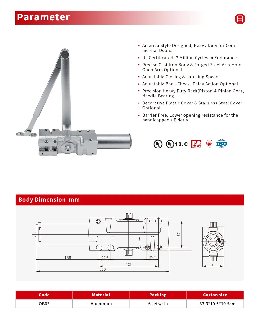 Door Closer OB03 Detail 3