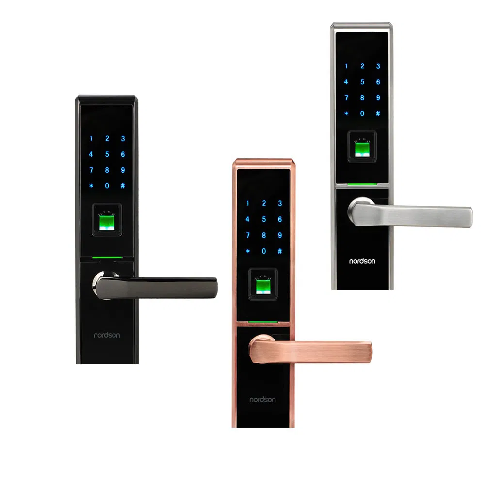 New Design Security -Fingerprint/Password/Card/Mechanical Key Fingerprint Smart Door Lock with Back up Power