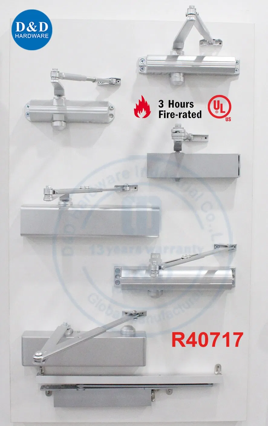 Steel Cover Self Closing Fitting Sliding Surface Mounted Installation Aluminum Alloy Furniture Hardware Hydraulic Strong Spring Fire Exit Door Closer