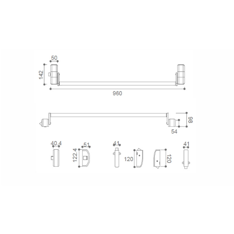 Panic Exit Device for Fire Exit Door Hardware