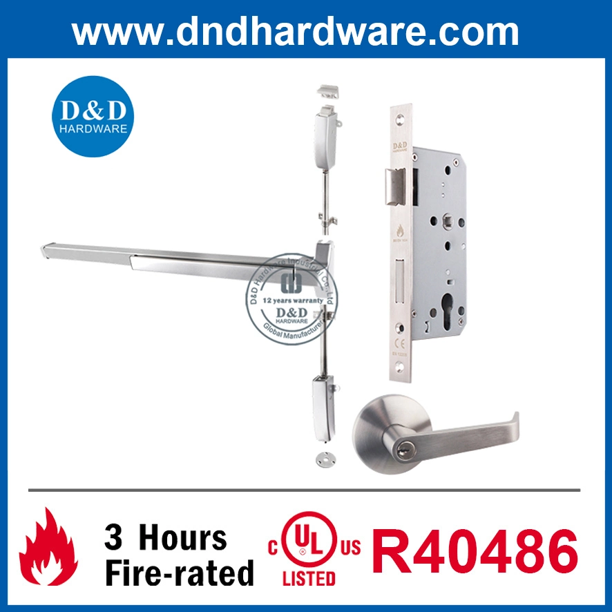 D&D UL Fire Door Panic Bar Vertical Rod Panic Exit Device