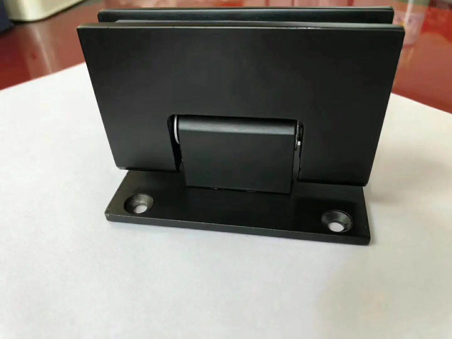 90 Degree Powder Spraying Matte Black Sliding Door Hardware Wall to Glass Shower Hinge