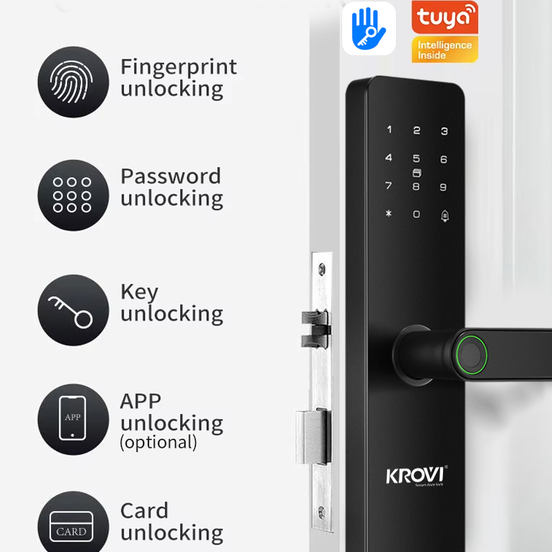 Electronic Intelligent Door Lock with Fingerprint Smart Door Lock