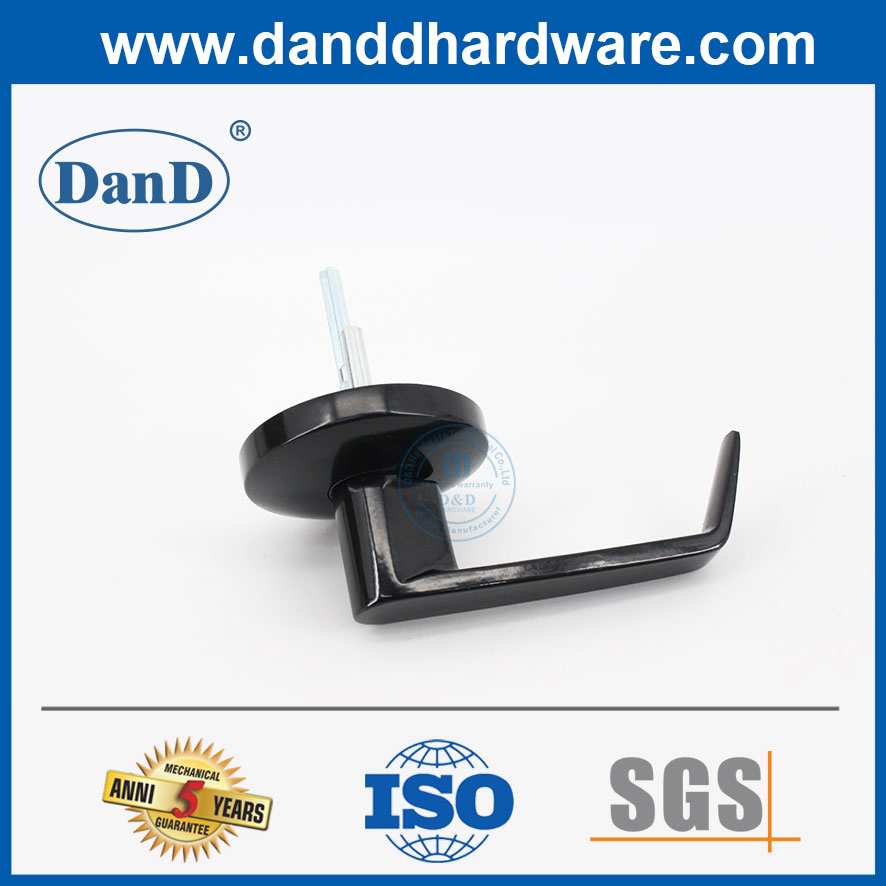 Stainless Steel Black Color Door Handle Lock Lever Trim Panic Exit Device