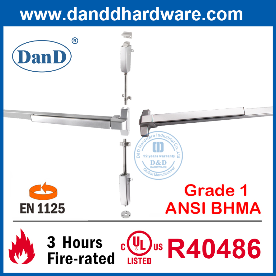 Commercial Emergency Door Panic Exit Device Electrical Panic Hardware