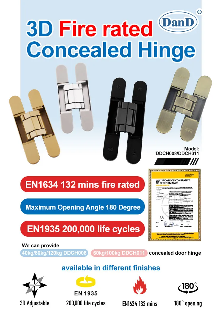 3D Adjustable Concealed Hinge