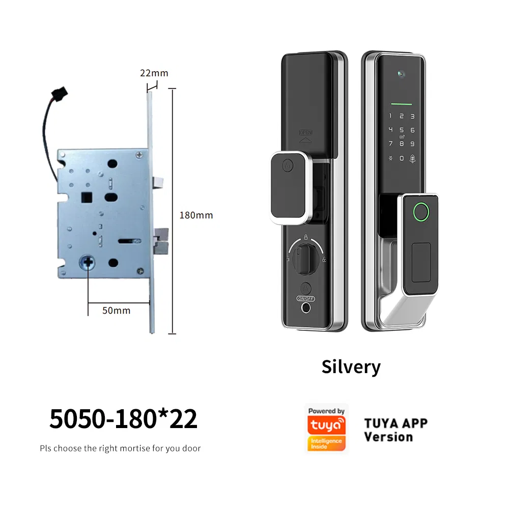 Smart Electronic Door Lock with Camera Fingerprint Keyless Entry System Digital Code Unlock for Home Office Building Security