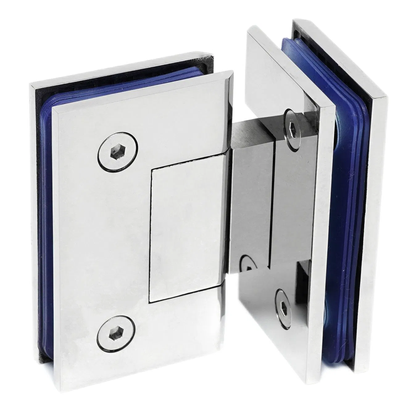 SUS304 Stainless-Steel Bathroom Shower Glass Hardware Manufacturer Heavy Duty Swivel Pivot Adjustable Wall-Mount Glass-to-Glass 90 135 180 Degree Door Hinge