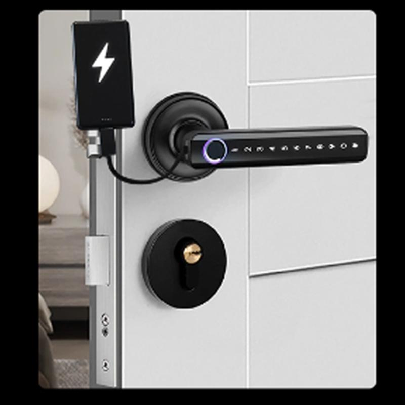 Smart Fingerprint Door Lock, Keyless Entry Door Lock with Handle