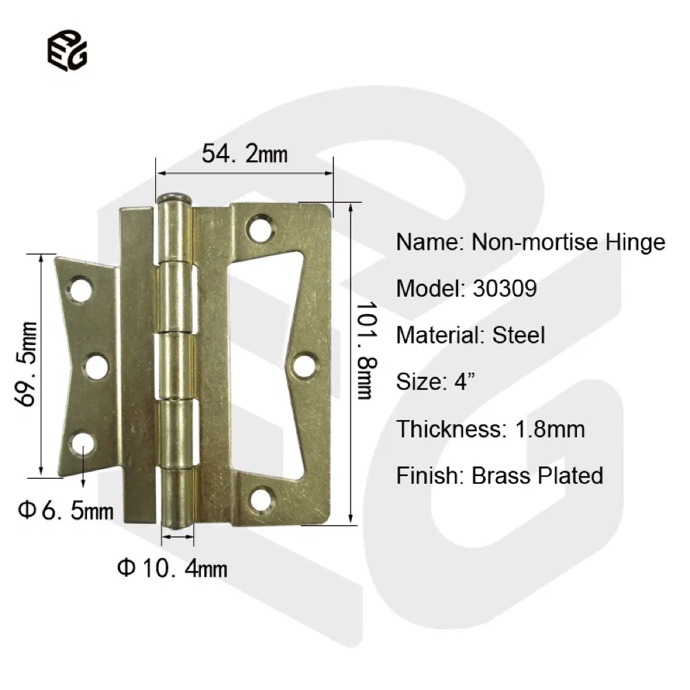 Heavy Duty 1.5mm Stainless Steel Industrial Hinge for Door Window Cabinet Hardware