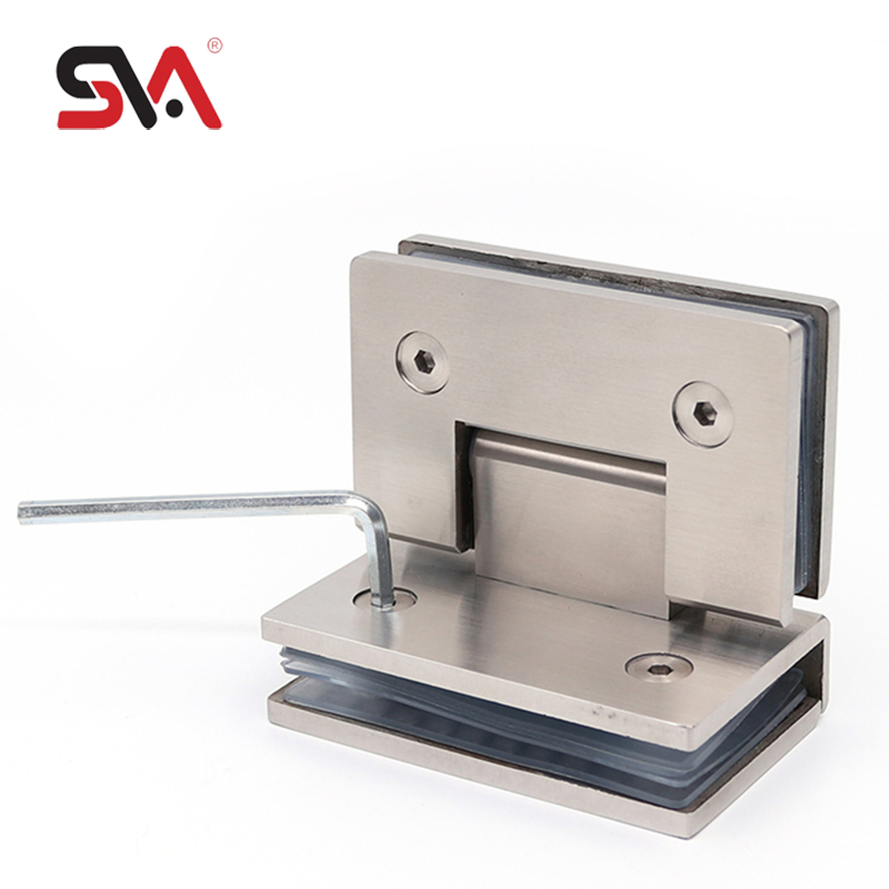 Customized Surface Modern Glass Shower Door Hinge for 90 Degree Tempered Glass Screen