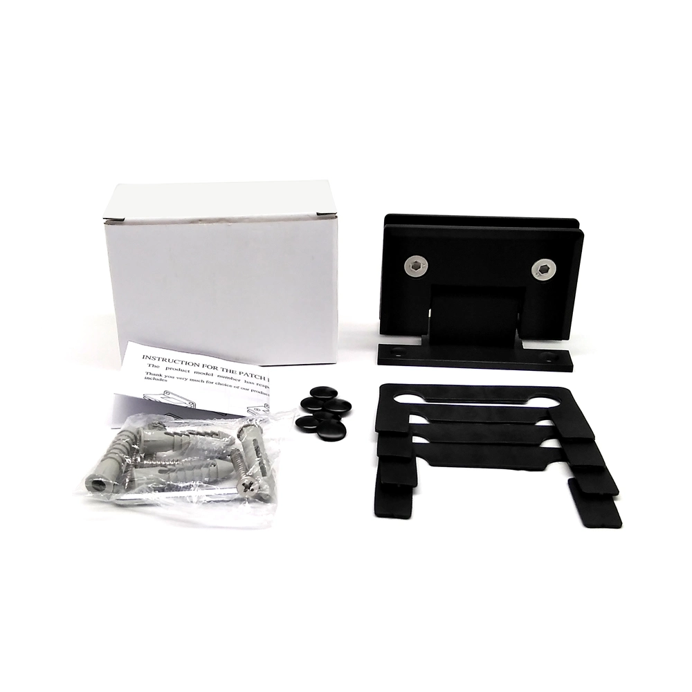 Stainless Steel Glass to Wall Matt Black Glass Door Pivot Shower Hinge