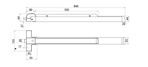 Dortec Panic Device Hardware for Emergency Exit