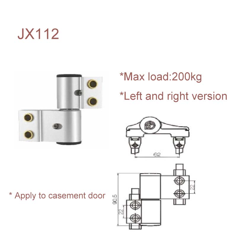 200kgs Heavy Duty Aluminum Alloy Profile Window and Door Pivot Butt Hinge Accessories Hardware