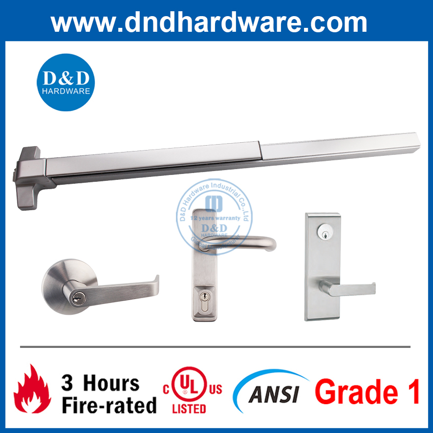 Stainless Steel 304 Safety UL ANSI Panic Bar Hardware Panic Exit Device