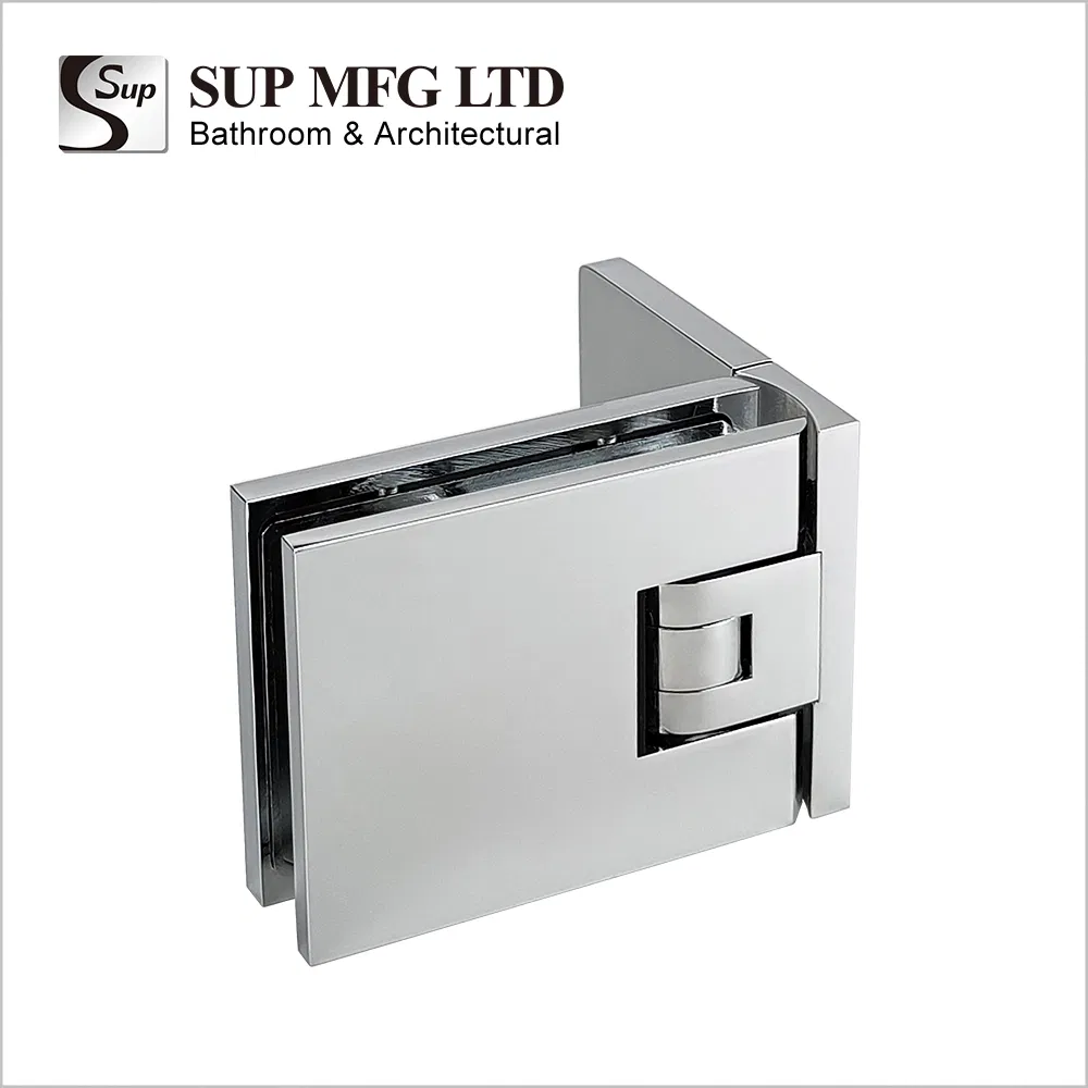 Slim Gap Solid Brass Shower Glass Door Hinge Adjustable with Cover