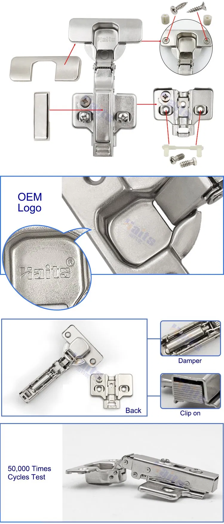 3D Adjustable Cabinet Hinge