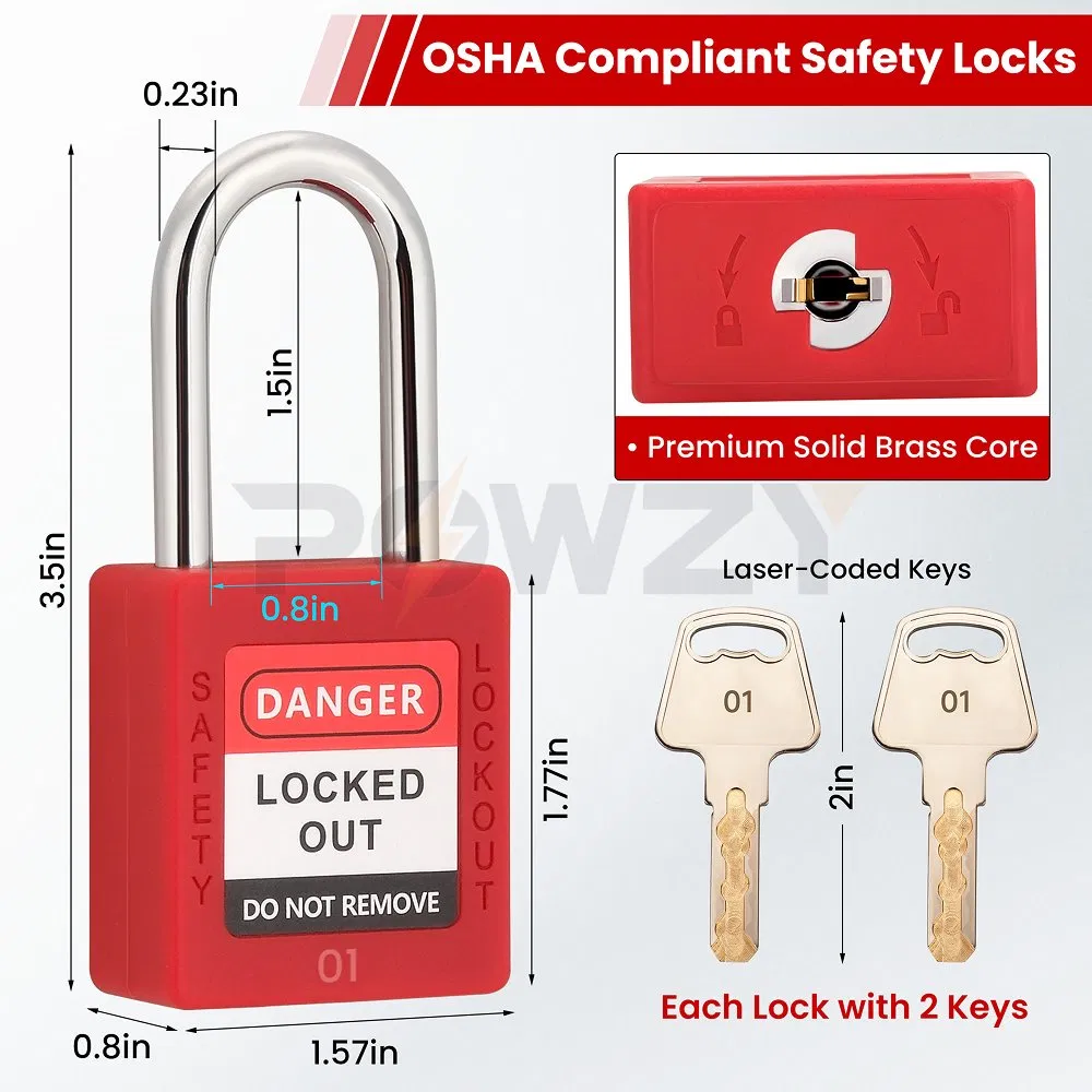 Industrial Safety Lockout Tagout Padlock System for Compliance