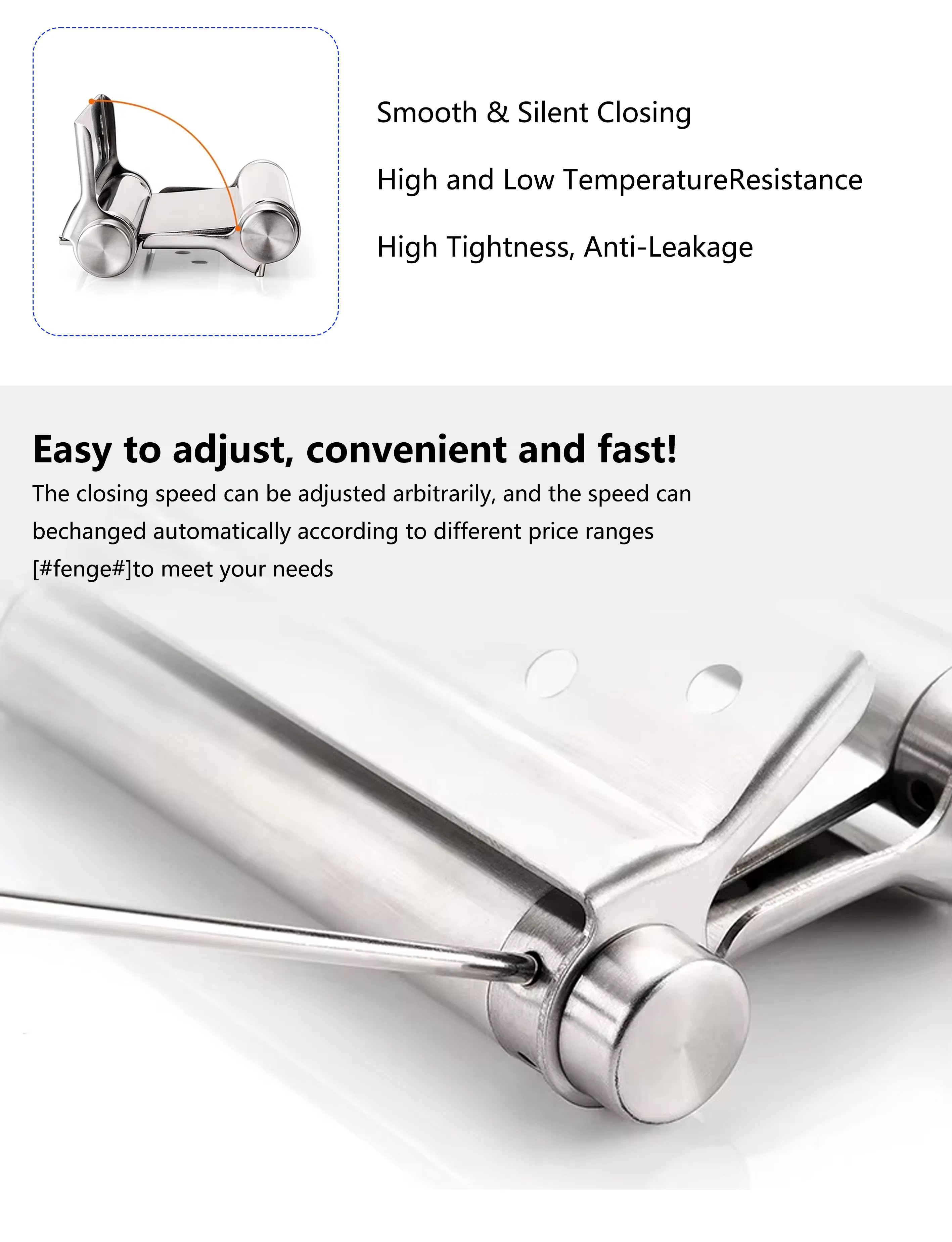 Stainless Steel Door Swing Self Closing Double Action Spring Hinges