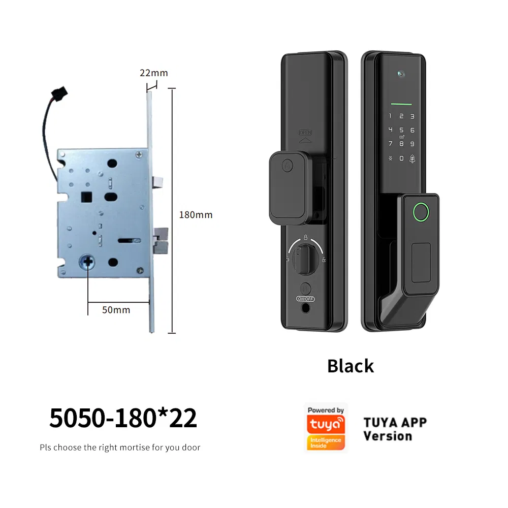 Keyless Entry Door Lock with Fingerprint Recognition Camera Digital Code Unlock Smart Lock System for Home Apartment Office