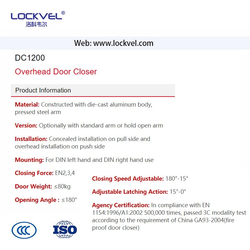 European Standard Fireproof Surface Mounted Door Closer