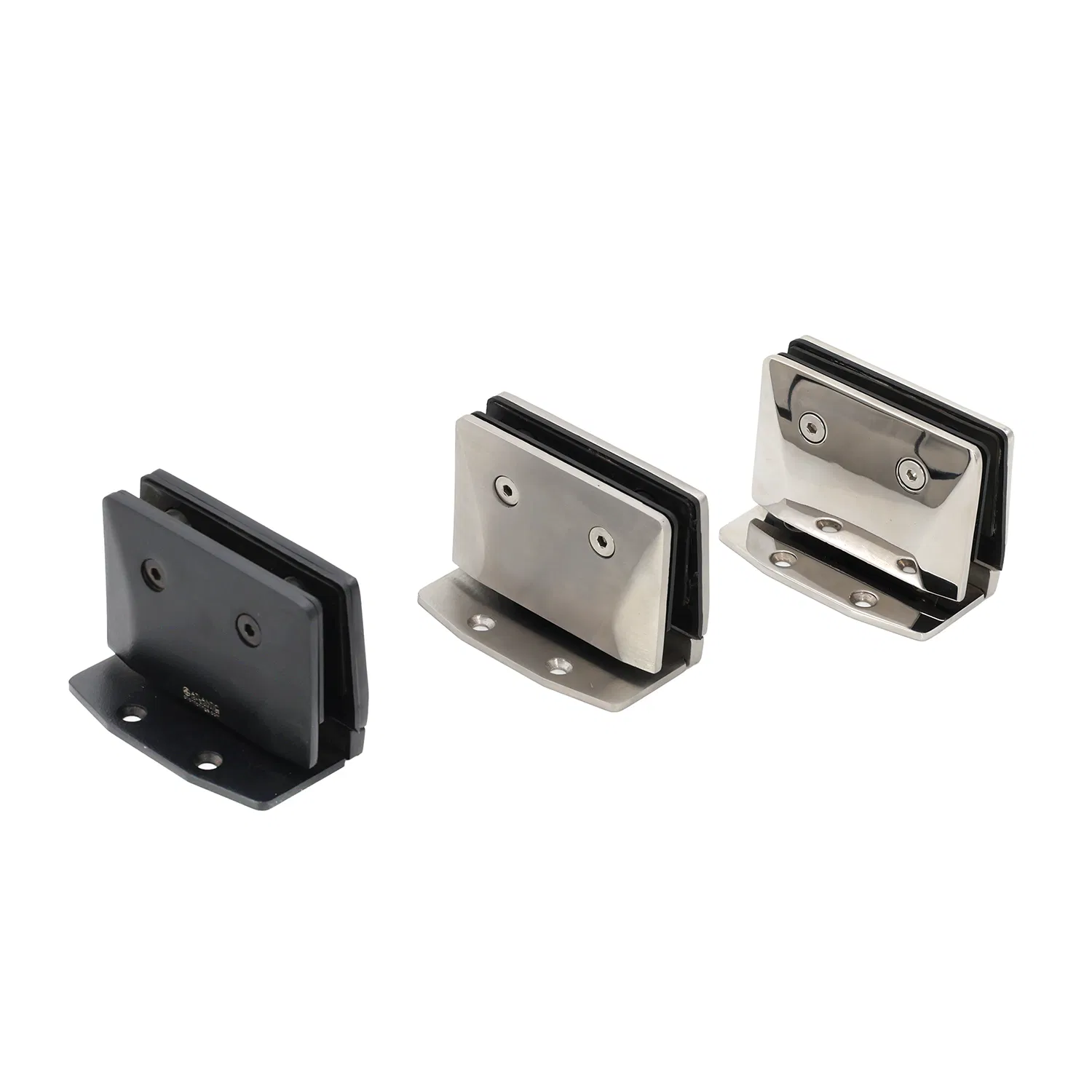 Hydraulic Buffer Soft Closed Hinges for 8-12mm Thick Tempered Glass Shower Doors