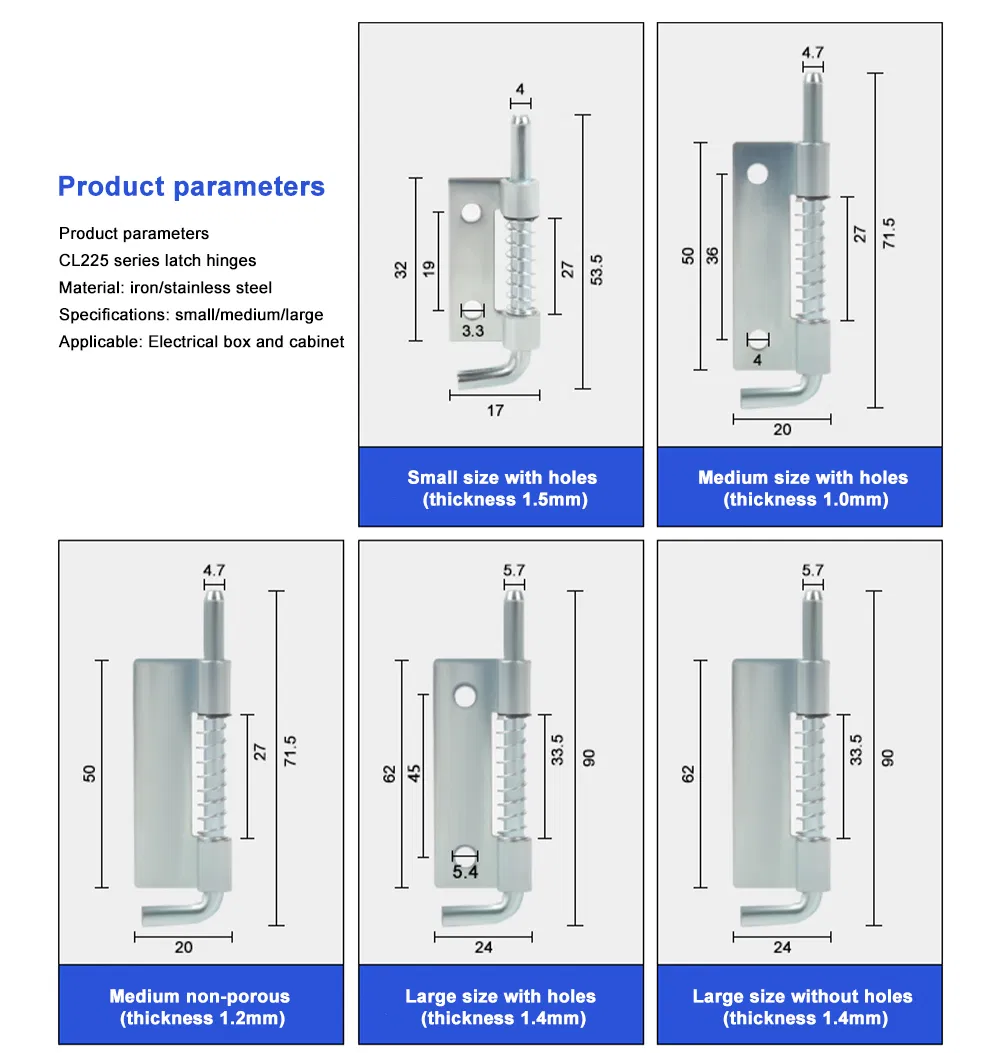Spring Plunger Latch Hinge