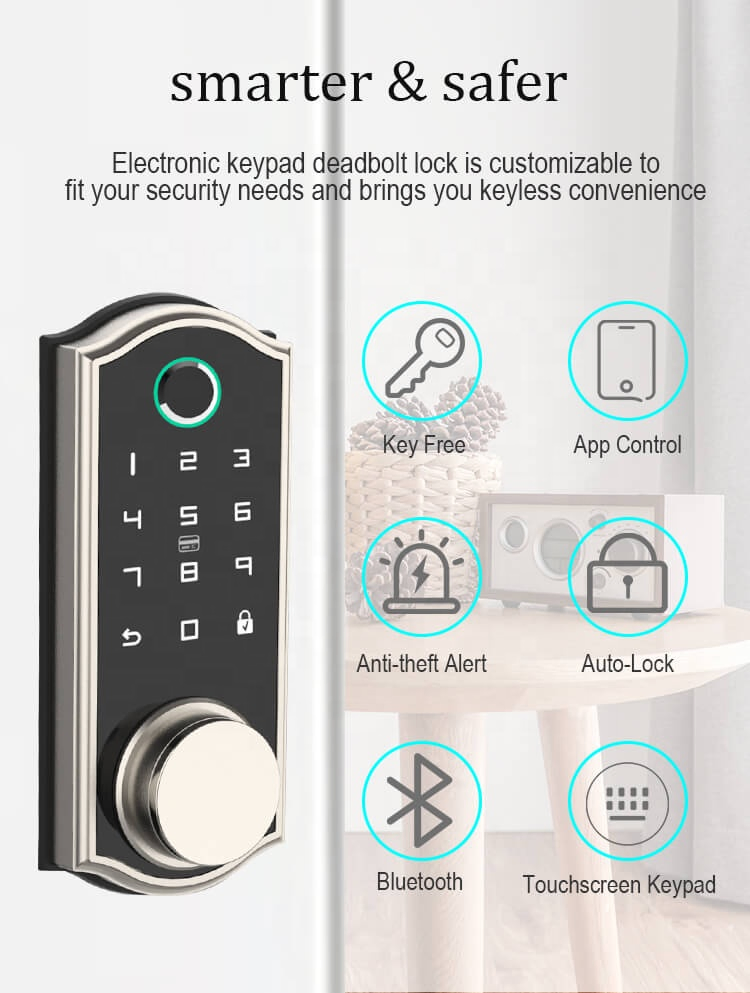 Lock Electronic Keypad Deadbolt Lock Keyless Entry Door
