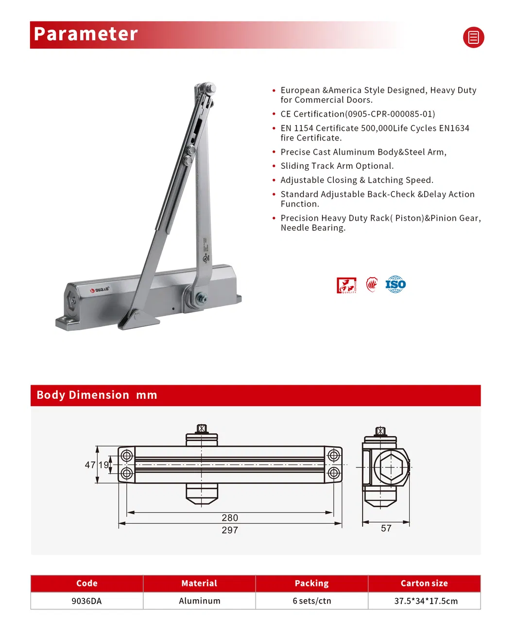 Heavy Duty Door Closer 3