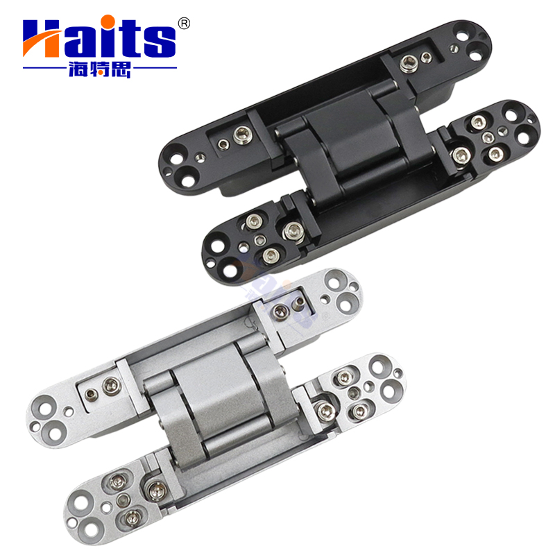 3D Adjustable Stainless Steel Invisible Door Hinge Concealed Cross Hinge Black