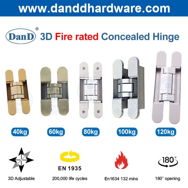 Zinc Alloy 3D Adjustable Concealed Invisible Gate Heavy Duty Stainless Steel Hidden Folding Aluminum Soft Closing Flush Hydraulic Ss Hardware Wood Door Hinge