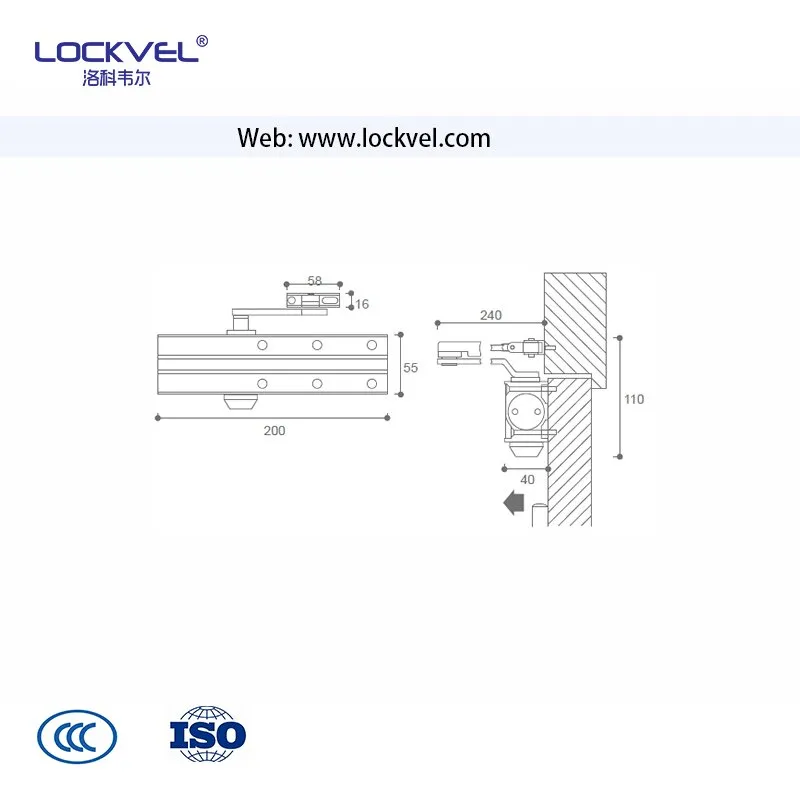 Surface Mounted Door Closer View 2