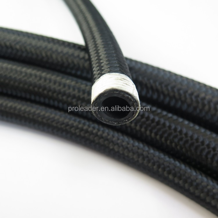 SAE J1532 Stainless Steel Braided Race Fuel Line Fittings 6An 8An 10An NBR &amp; EPDM With Steel Wire Reinforcement Oil Cooler Hose